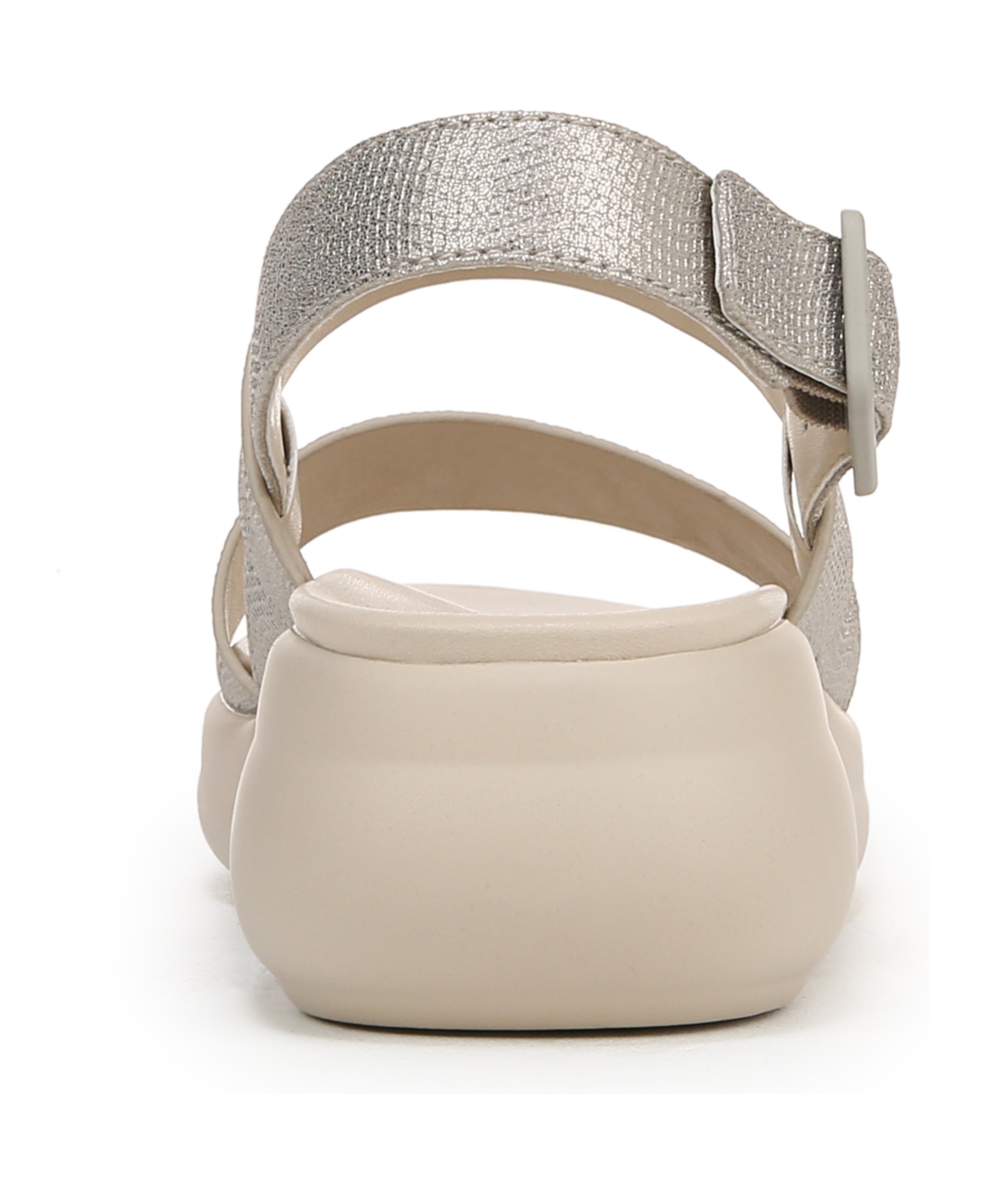 Shop Naturalizer Women's Coast Slingback Wedge Sandals In Warm Silver Faux Leather