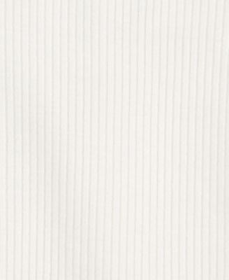 Baby Short-Sleeve Ribbed Cotton Bodysuits, Pack of 5