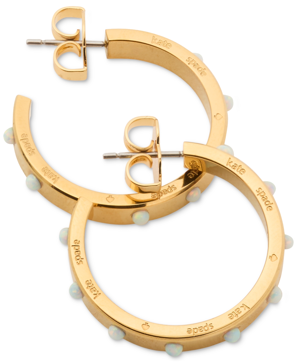 Kate Spade New York Large Faux Opal Hoop Earrings In Opal