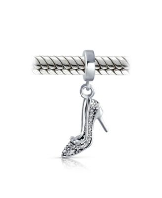 Fashionista Crystal High Heel Stiletto Dangle Charm Bead European Bracelet