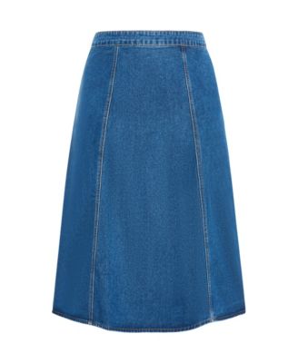 Women's Denim Hi Lo Skirt