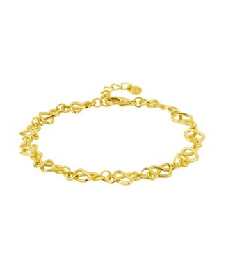 And Now This Silver and Gold Infinity Heart Link Bracelet - Gold 24$