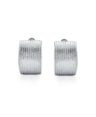 Casual Twisted Wide Half Hoop Clip-On Earrings Non-Pierced Ears