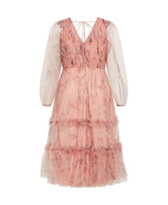 Women's Kitty Print Maxi Dress