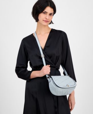 Small Quilted Saddle Crossbody, Exclusively at Macy's 