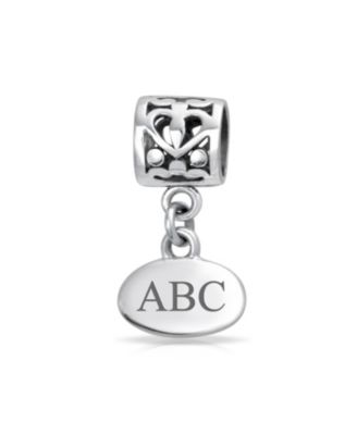 Graduate Dangle Charm Bead Sterling Silver European Bracelet