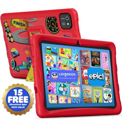 K103 10 in. Kids Tablet Android 13, 32GB with Epic! and Lingokids, includes Kid-Proof Case with Kickstand