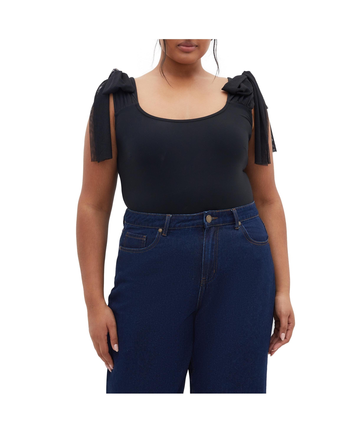 Plus Size Selina Bodysuit - Black