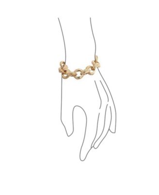 Chunky Chain Link Bracelet with Large Oval Links Toggle Clasp Matte