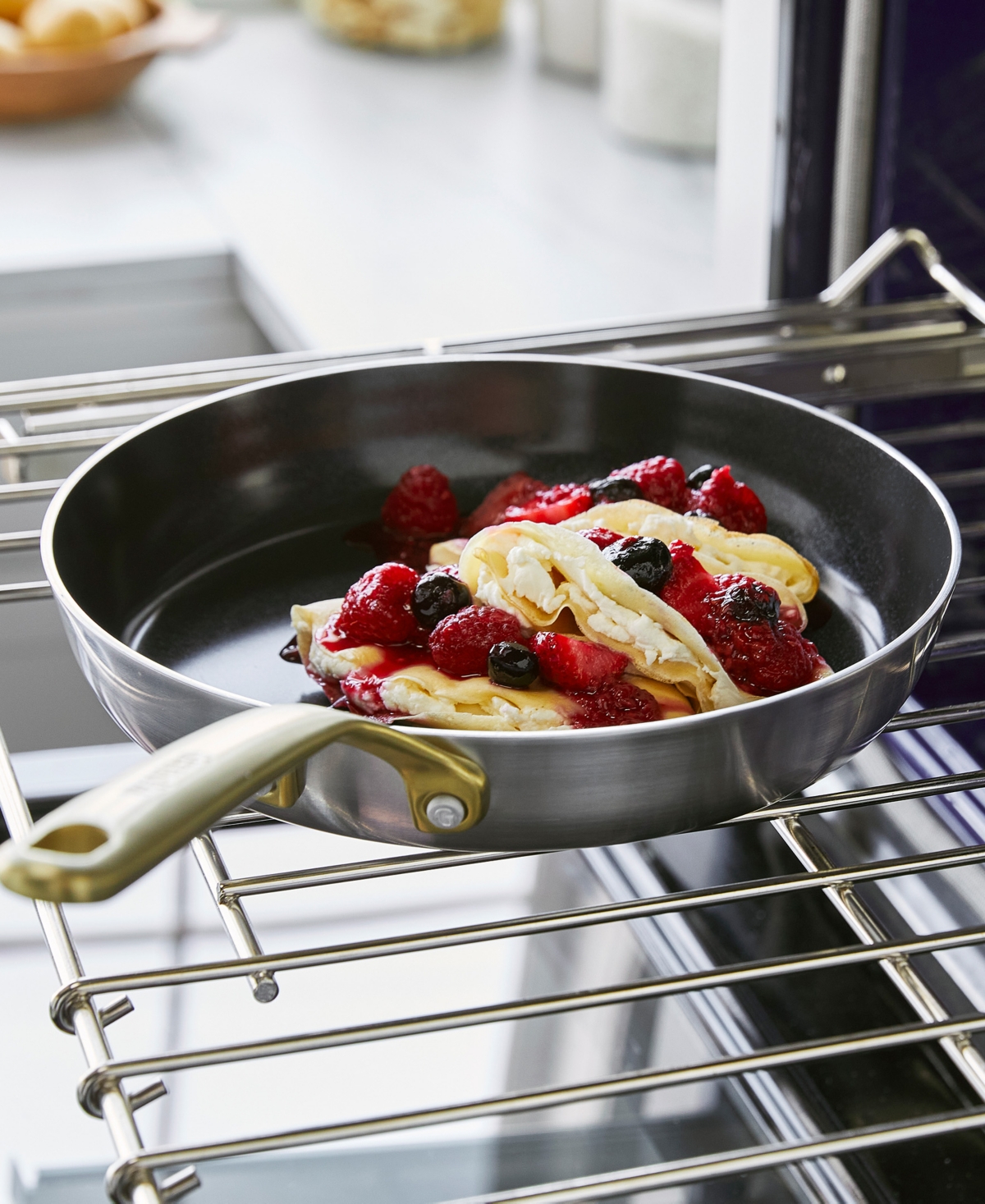 Greenpan Gp5 Stainless Steel 3-piece Frypan Set In Metallic