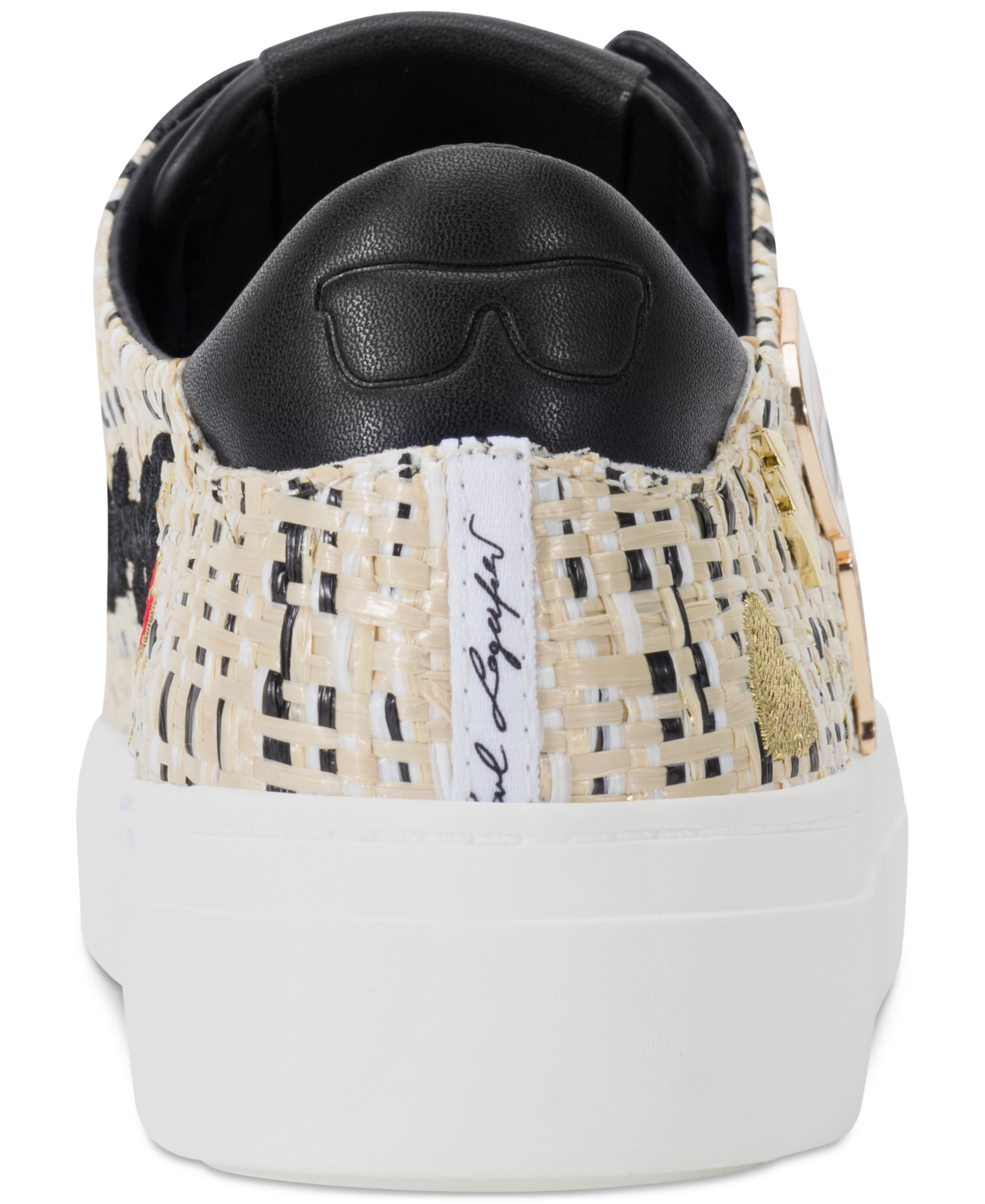 Karl Lagerfeld Women's Cate Sayings Lace Up Sneakers In Natural,black