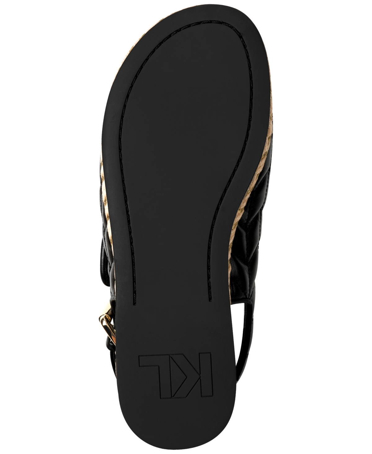 KARL LAGERFELD WOMEN'S CHARLAY ALMOND TOE FLAT SANDALS 