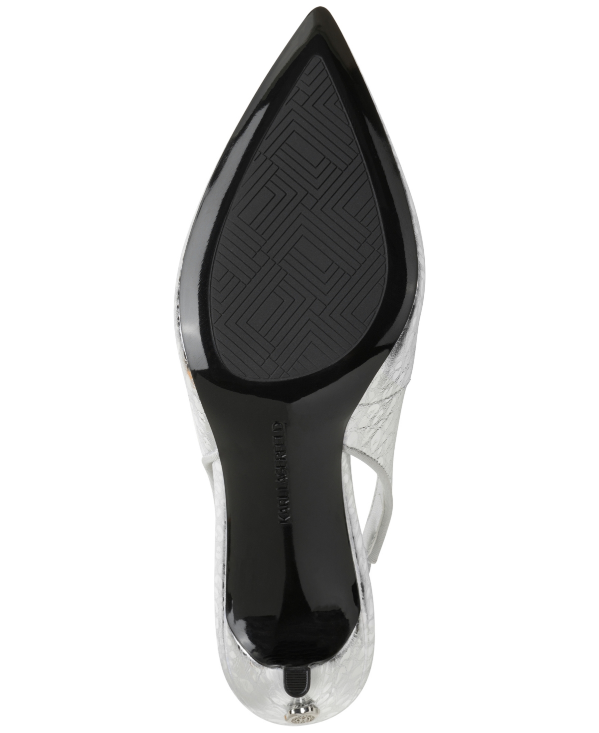 Shop Karl Lagerfeld Women's Rosalyn Slingback Pumps In Silver