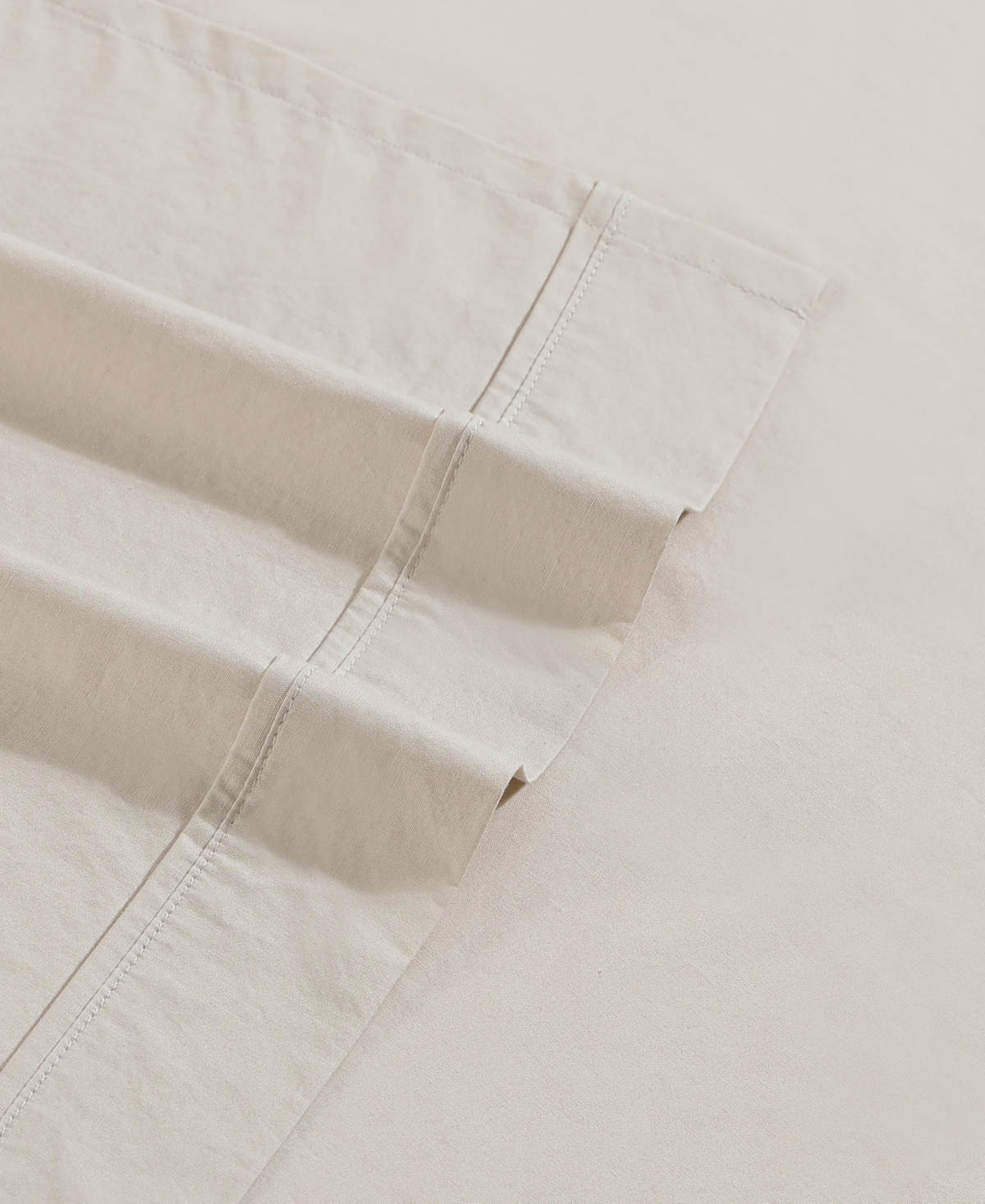 Calvin Klein Washed 200-thread Count Cotton 3-pc. Sheet Set, Twin In Light Beige