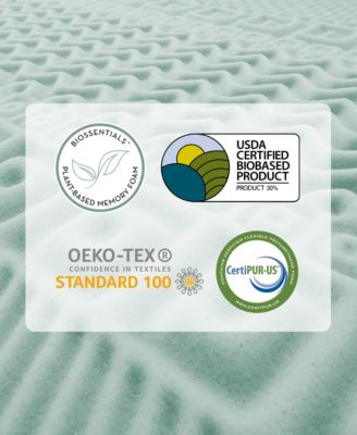 EcoZone 2" Memory Foam Mattress Topper, Twin XL