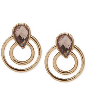 Anne Klein - Crystal Multi-Row Button Earrings