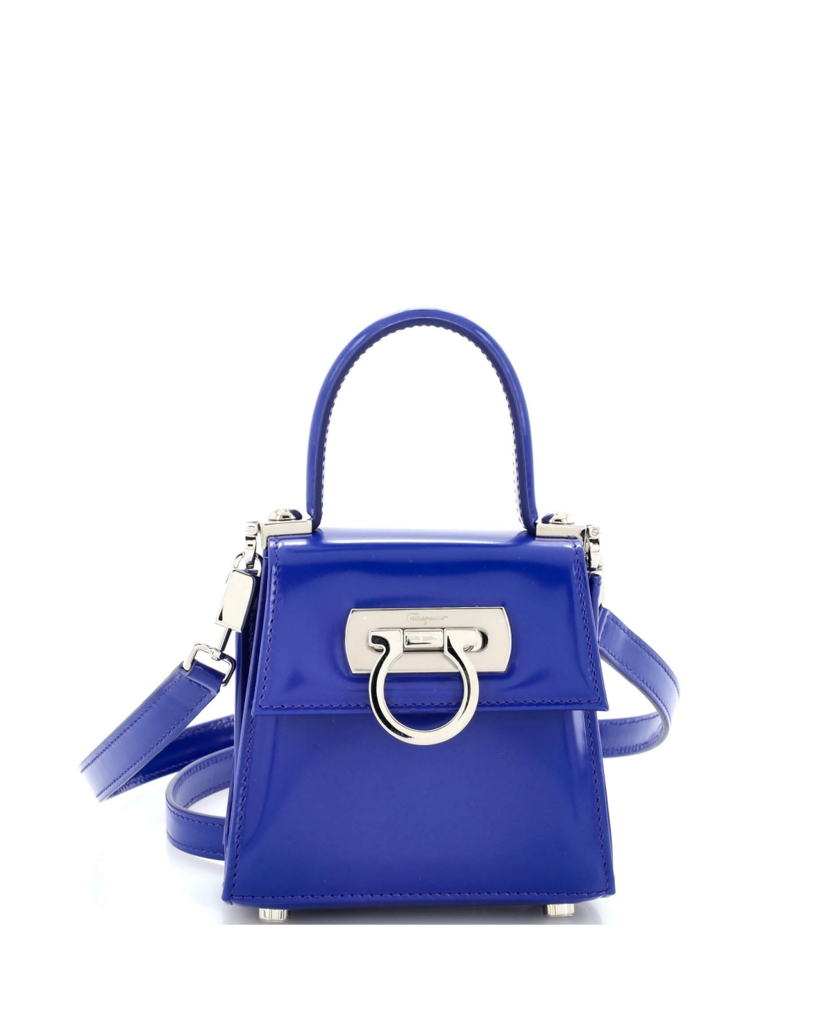 Xs Iconic Top Handle Bag Leather - Blue