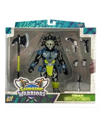 Boss Fight Studio Saurozoic Warrior Triax Skiver Night Lands Deco - Futuristic, Armored Dinosaur Hero – Highly Articulated, Posable Collectible Action Figure & Accessories – 6 Inch Scale 1:12, Ages 8+