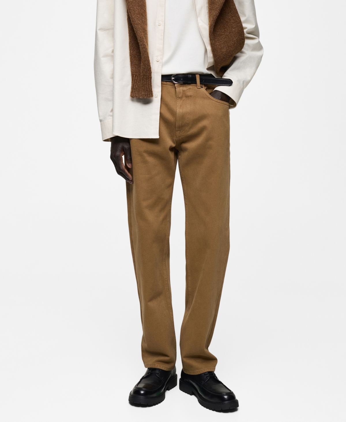 Men's Straight-Fit Jeans - Medium Brown