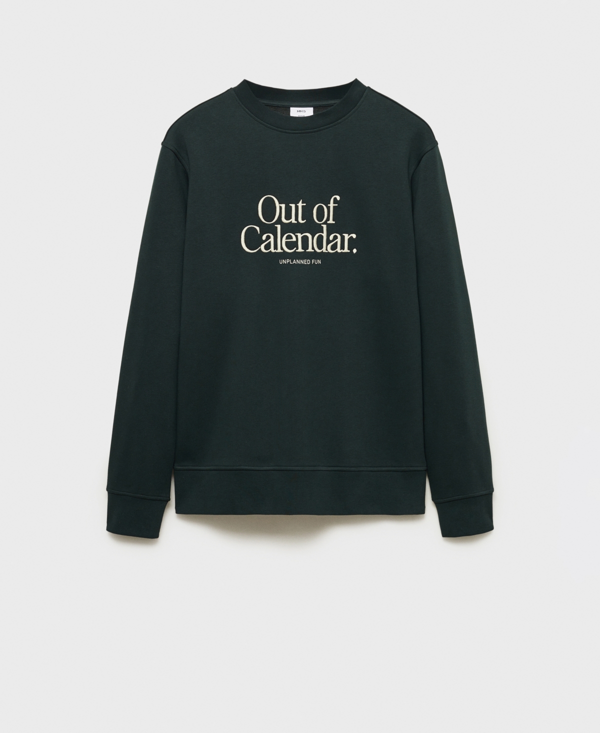 Mango Out Of Calendar Embroidered Sweatshirt In Green
