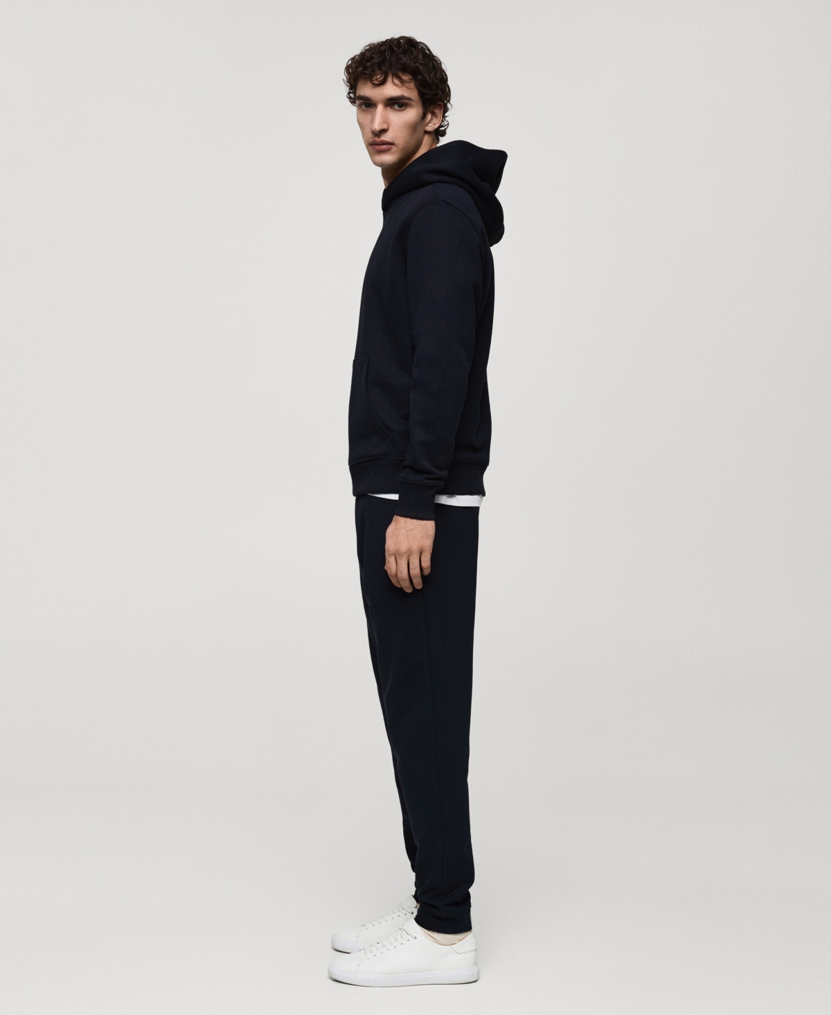 Mango Drawstring Slim Fit Sweatpants In Dark Navy