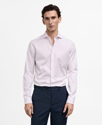 MANGO - Men's 100% Cotton EU Slim-Fit Dress Shirt