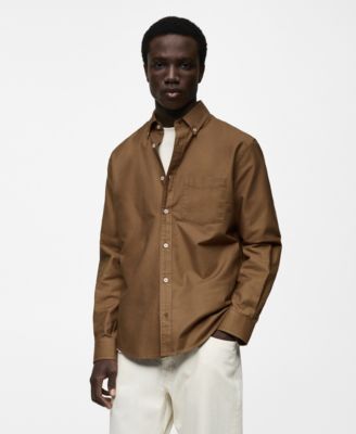 MANGO - Men's 100% Cotton Oxford Shirt