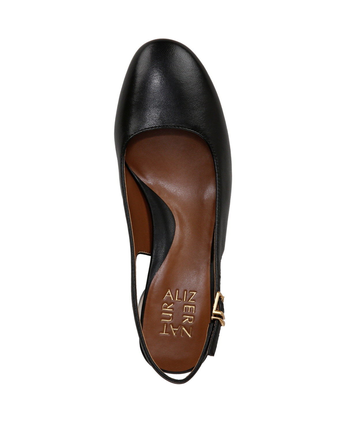 Naturalizer Women's Lane Closed Round Toe Slingback Pumps In Black Leather