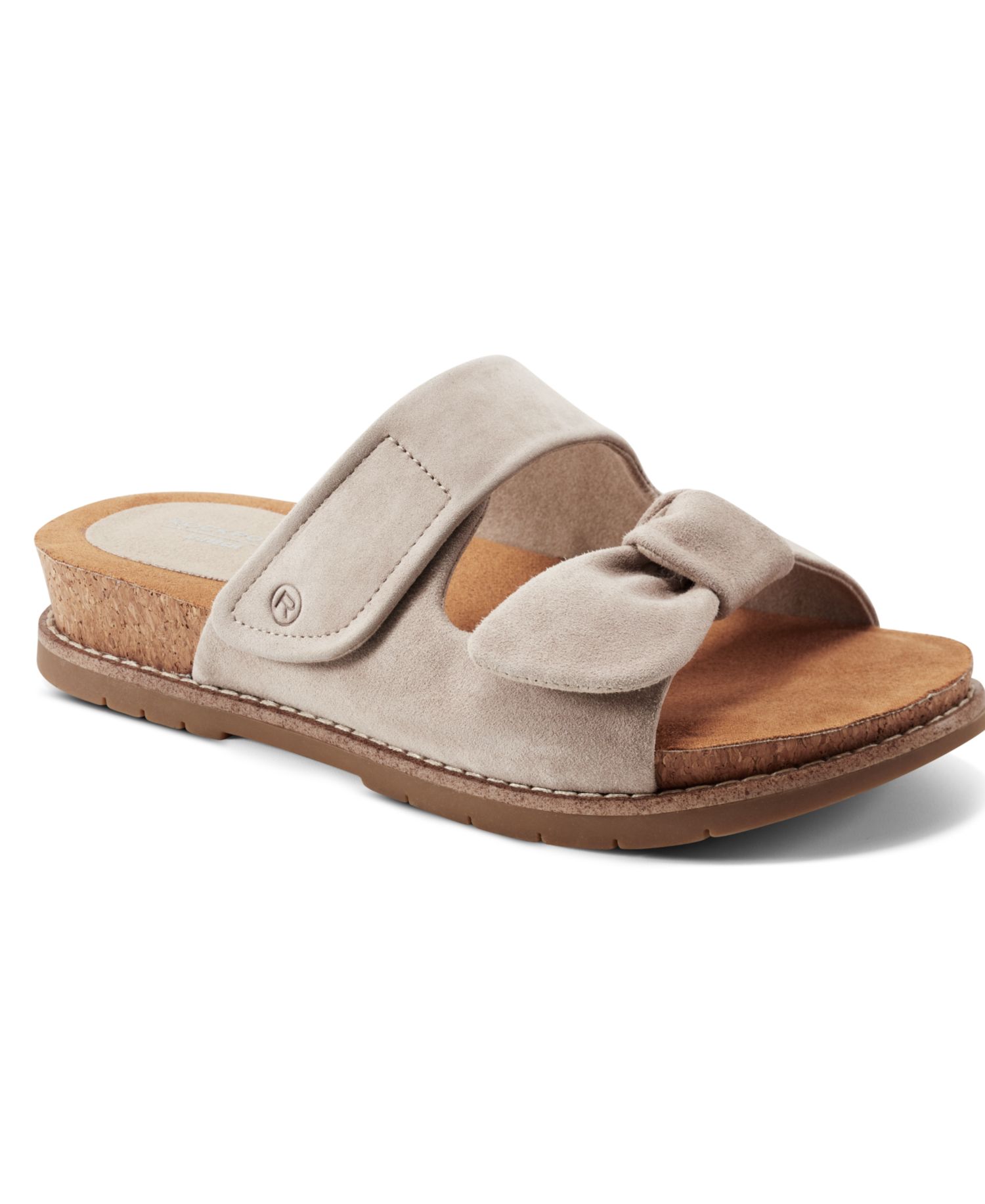Women's Zova Bow Flat Slip-On Footbed Sandals