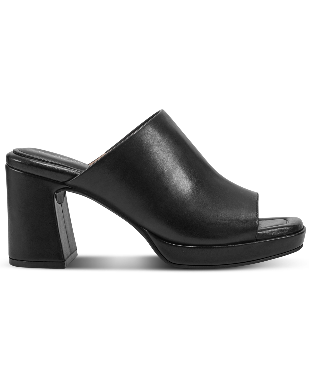 Shop Rockport Women's Aurielia Slide Block Heel Dress Sandals In Black Leather