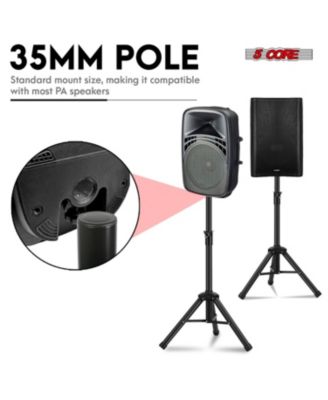 Speaker Stand Tripod Tall Adjustable 36 Inch DJ Pole Mount Studio Monitor Stands