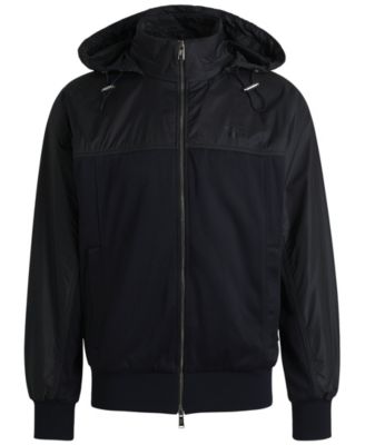 HUGO BOSS ジャケット BOSS - Zip-up jacket in stretch cotton with embroidered logo