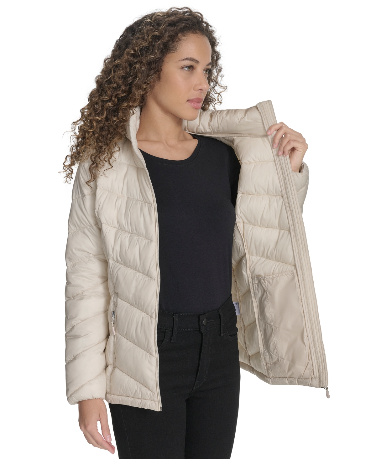 Shop Charter Club Women's Packable Hooded Puffer Coat, Created For Macy's In Chino