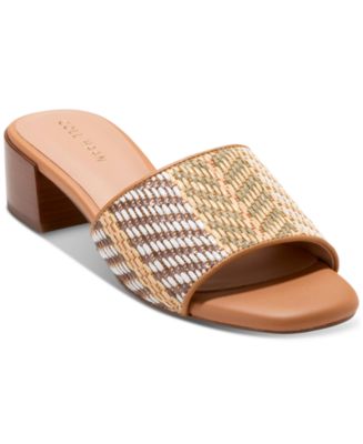 [COLE HAAN]★Calli★LOW HEELS SLIDES Cole Haan Women's Calli Single-Band Block-Heel Dress Sandals