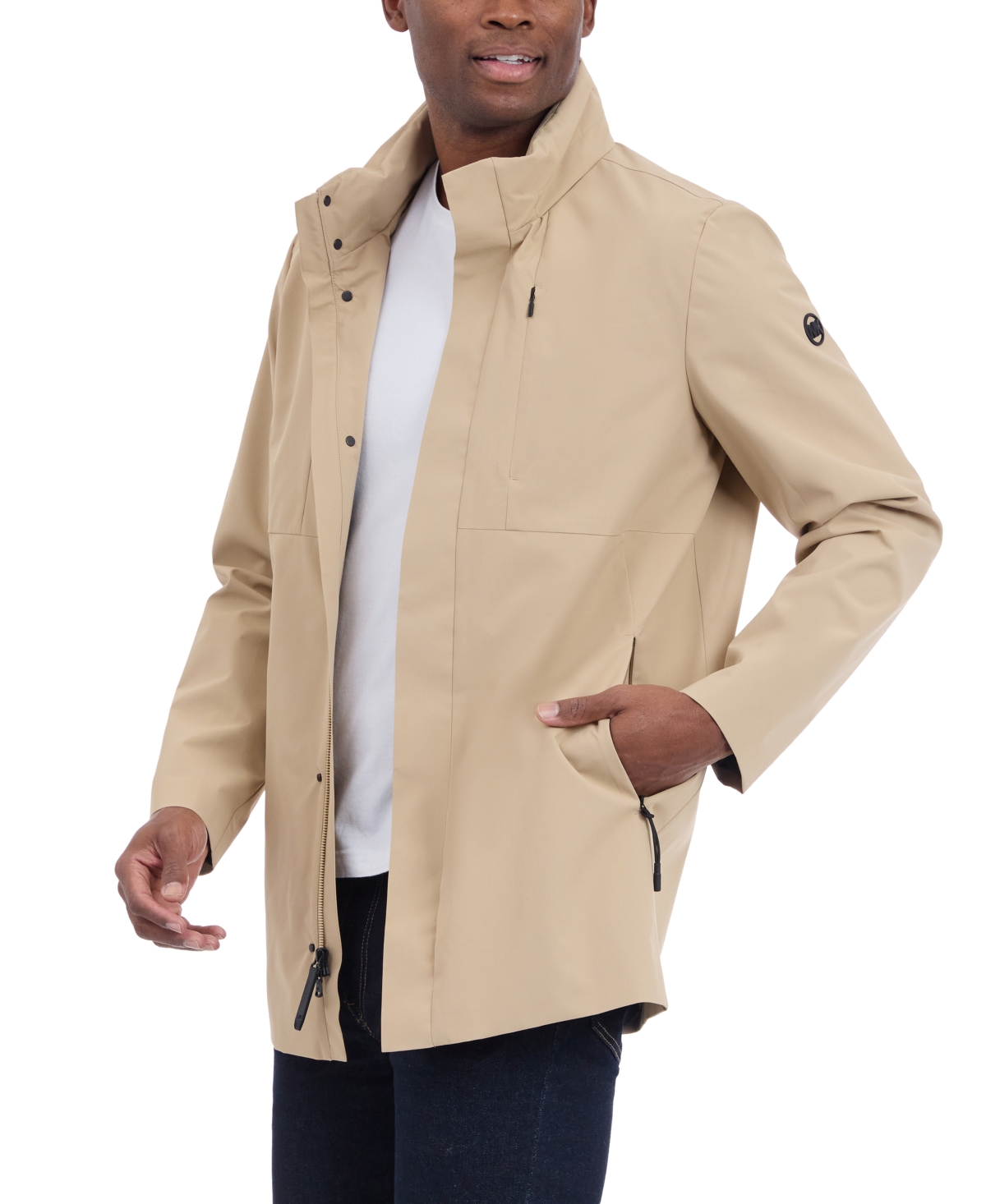 Michael Kors Men's Modern Rain Coat In Khaki
