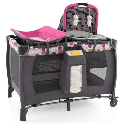 Toddler 4-in-1 Convertible Portable Playard Newborn Napper with Music and Toys