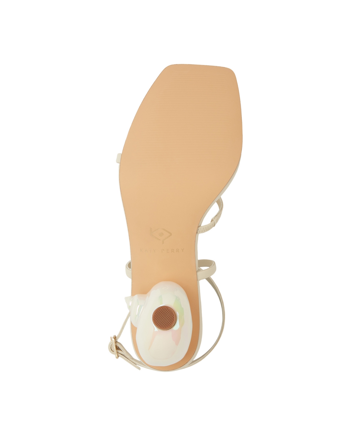 KATY PERRY WOMEN'S MARITIME STRAPPY SQUARE TOE SHELL SANDALS 