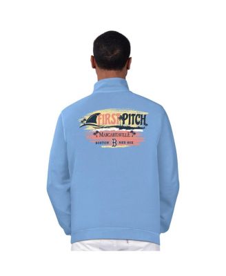 Men's Light Blue Boston Red Sox First Pitch Quarter-Zip Pullover Top