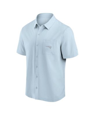 Men's Light Blue New England Patriots Front Office Button-Up Shirt