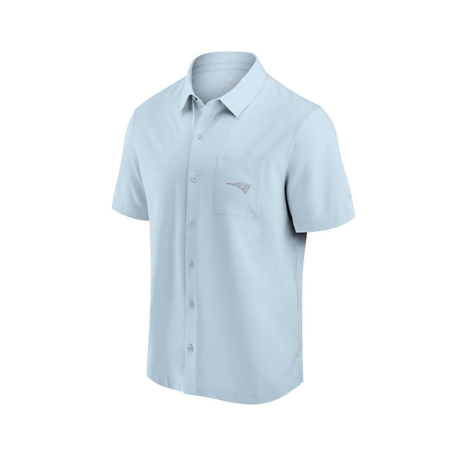 Men's Light Blue New England Patriots Front Office Button-Up Shirt