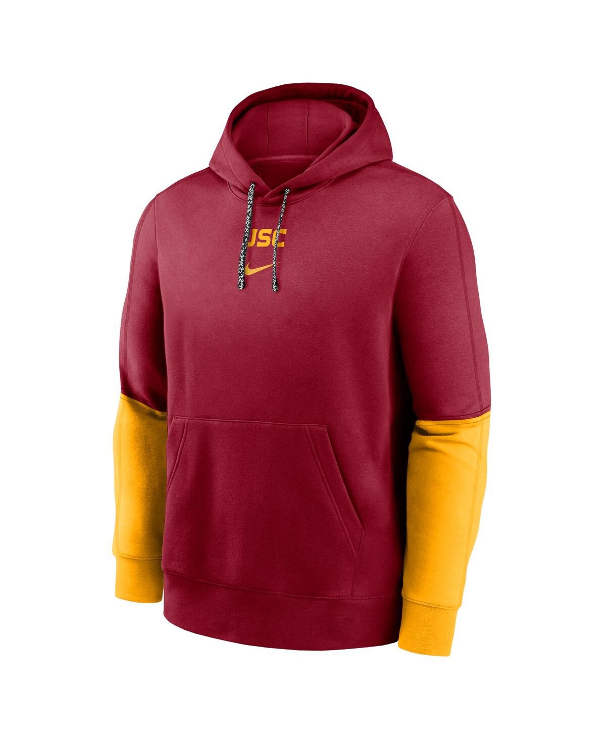 Nike Usc Trojans Sideline Team Issue Club  Men's College Pullover Hoodie In Red