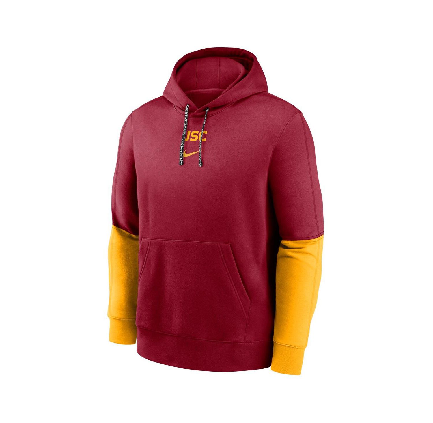 Men's Cardinal/Gold USC Trojans 2024 Sideline Club Pullover Hoodie