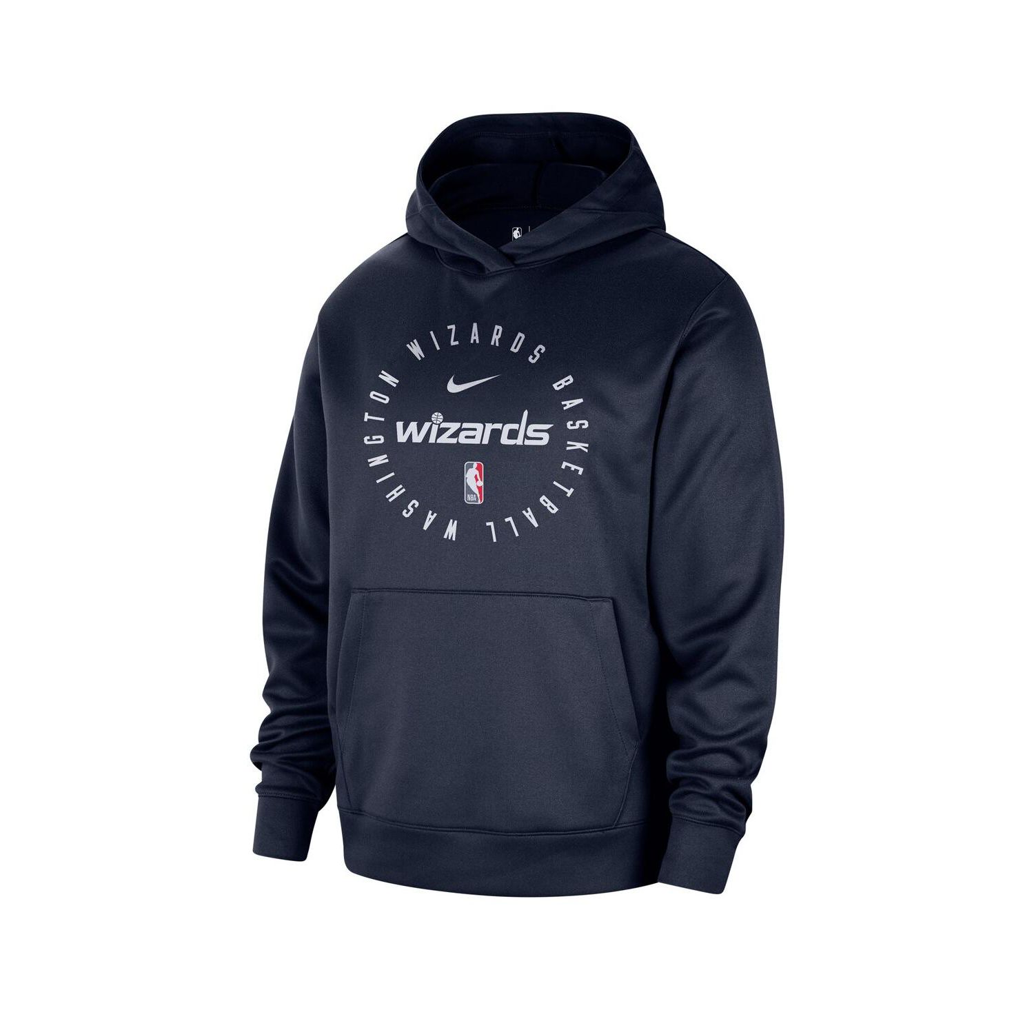 Men's Navy Washington Wizards 2024/25 Spotlight On-Court Practice Performance Pullover Hoodie