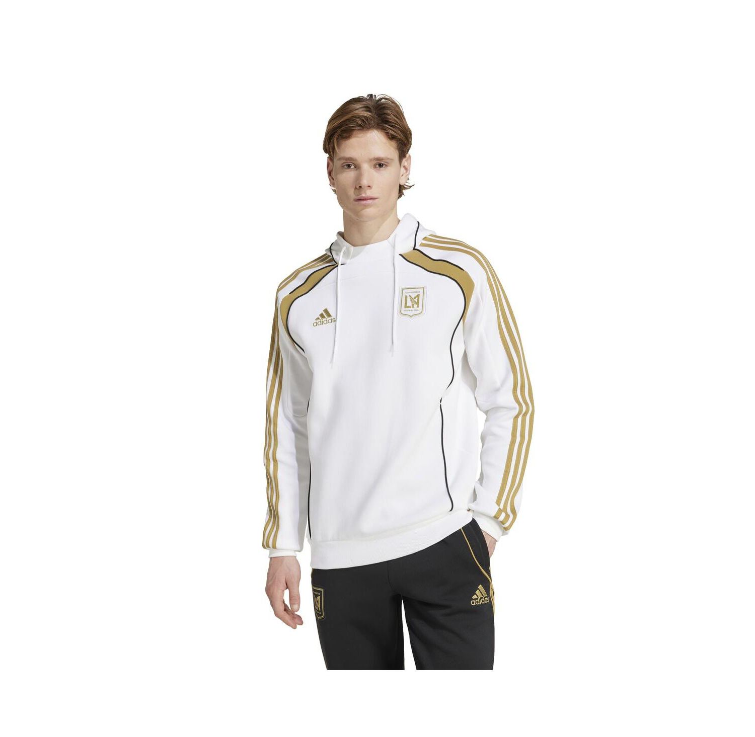 Men's White LAFC 2025 Travel Pullover Hoodie