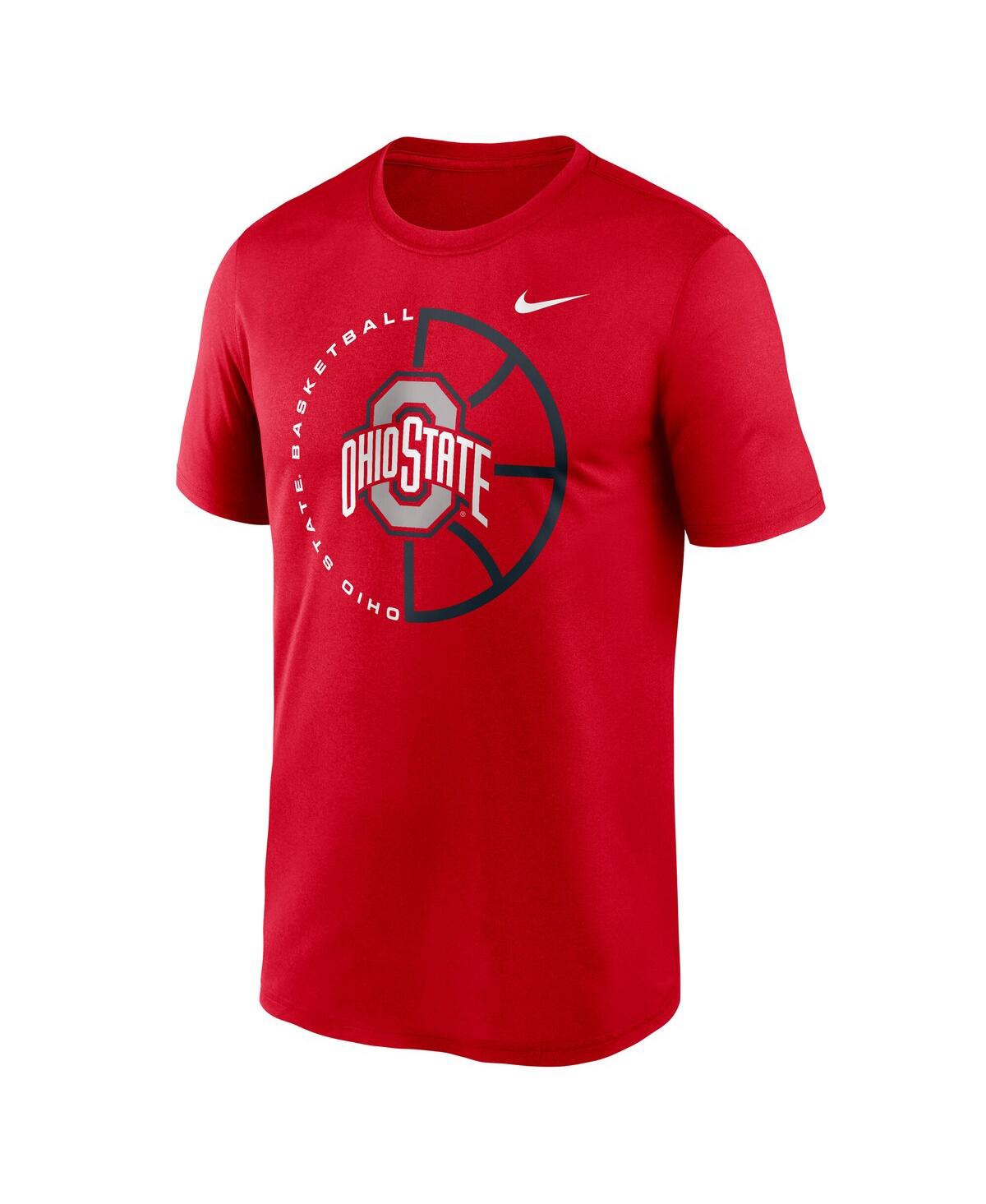 Nike Men's Scarlet Ohio State Buckeyes Legend Basketball Icon Performance T-shirt In Red