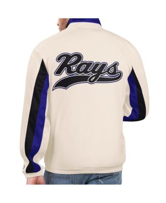 Men's Cream Tampa Bay Rays Rebound Cooperstown Collection Full-Zip Track Jacket