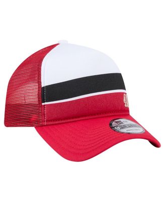 Preschool Scarlet San Francisco 49ers Sport Night Color Block 9FORTY A-Frame Trucker Adjustable Hat