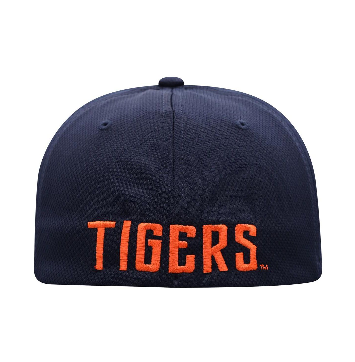 Мужской головной убор Top of the World Navy Auburn Tigers Reflex 2.0 Flex Fit Hat — фото 4