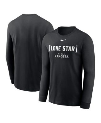 Nike - Men's Black Texas Rangers Local Nickname Long Sleeve T-Shirt