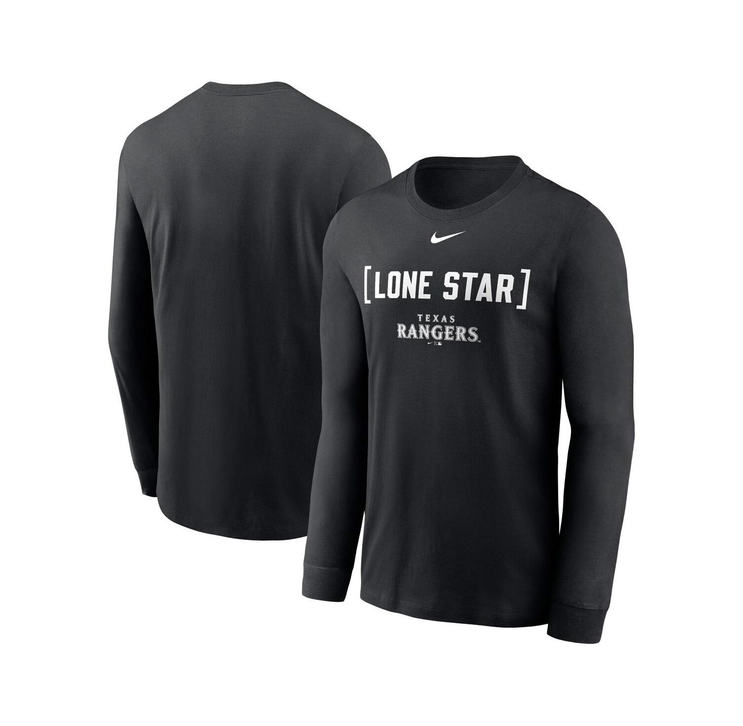Men's Black Texas Rangers Local Nickname Long Sleeve T-Shirt